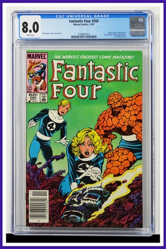 Fantastic Four #260 CGC Graded 8.0 Marvel 1983 Newsstand Edition Comic Book.