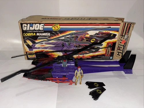 Vintage GI Joe 1987 COBRA MAMBA GYRO VIPER - 100% Complete Box - HASBRO
