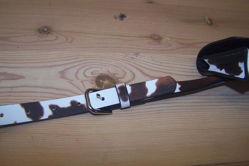 Jessica Simpson Cow Print Belt Waist Bag Handbag Brown White Size S/M New! NWOT - Picture 4 of 4