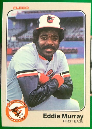 1983 Fleer Baseball Card #67 Eddie Murray (HOF) Baltimore Orioles NM