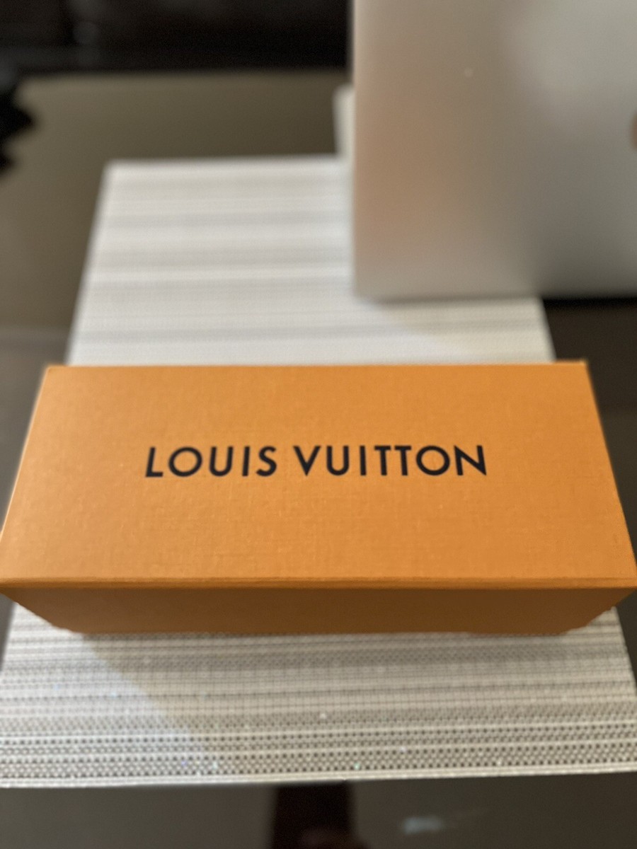 Louis Vuitton Orange Box with Purple Logo Authentic Louis Vuitton Orange Magnetic Gift Box 10.25 main image 2