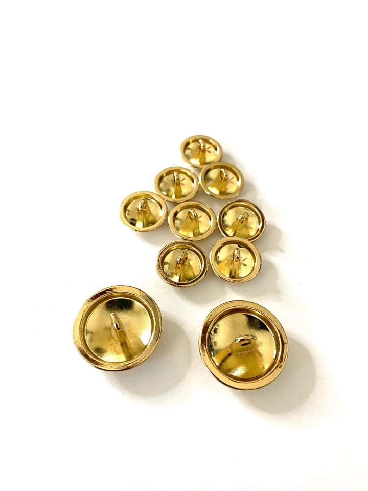 (10) RALPH LAUREN Gold Blazer Suit Jacket Replacement Buttons 1" & 1/2" NEW - Image 4 of 4