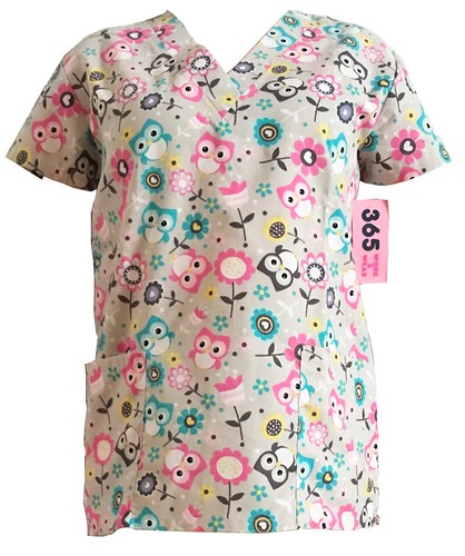 365 Work & Wear Women's Fashion Medical Nursing Scrub Tops - Picture 3 of 54