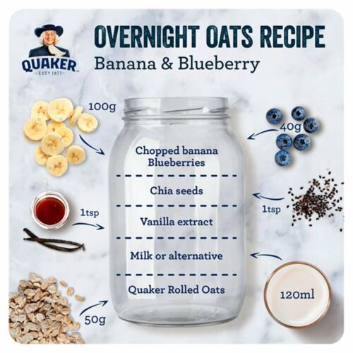 Quaker Porridge Haferflocken 100% Vollkorn Box mit 1kg Müsli - Bild 4 von 6