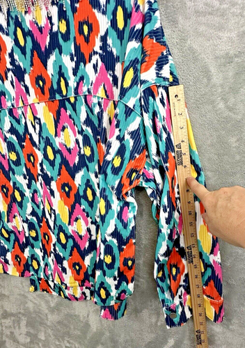 Chaqueta Savanna Jane Azteca Suroeste Estrás 3X Bolsillos Blanco Multicolor Nueva con Etiquetas - Imagen 11 de 12