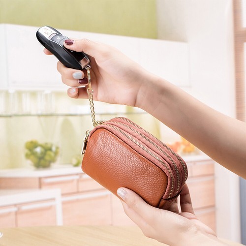 Women's Leather Wallet Large Capacity Zipper Coin Purse Credit Card Holder Bag - Picture 4 of 23