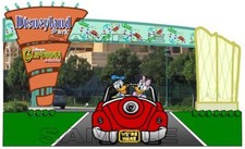 Disneyland Entrance Sign We're Here Donald Daisy Scrapbook Paper Die Cut Piece