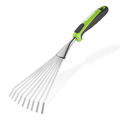 WORKPRO 16inch Stainless Steel Hand Rake Heavy Duty Garden Rake with ...