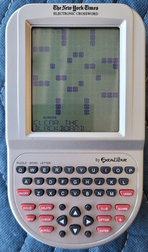 The New York Times Travel Electronic Crossword Puzzle Hand Held Game Used TESTED