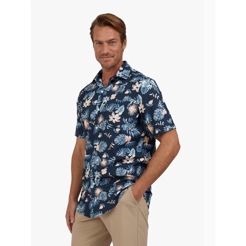 Camisa Chaps Everyday Performance Manga Corta Elastizada Estampado con Botones Hombres M XL - Imagen 8 de 10