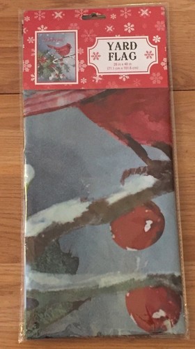 Cardinal Welcome Winter Deko Garten FLAGGE 28" x 40" NEU! Neu in Verpackung - Bild 2 von 3
