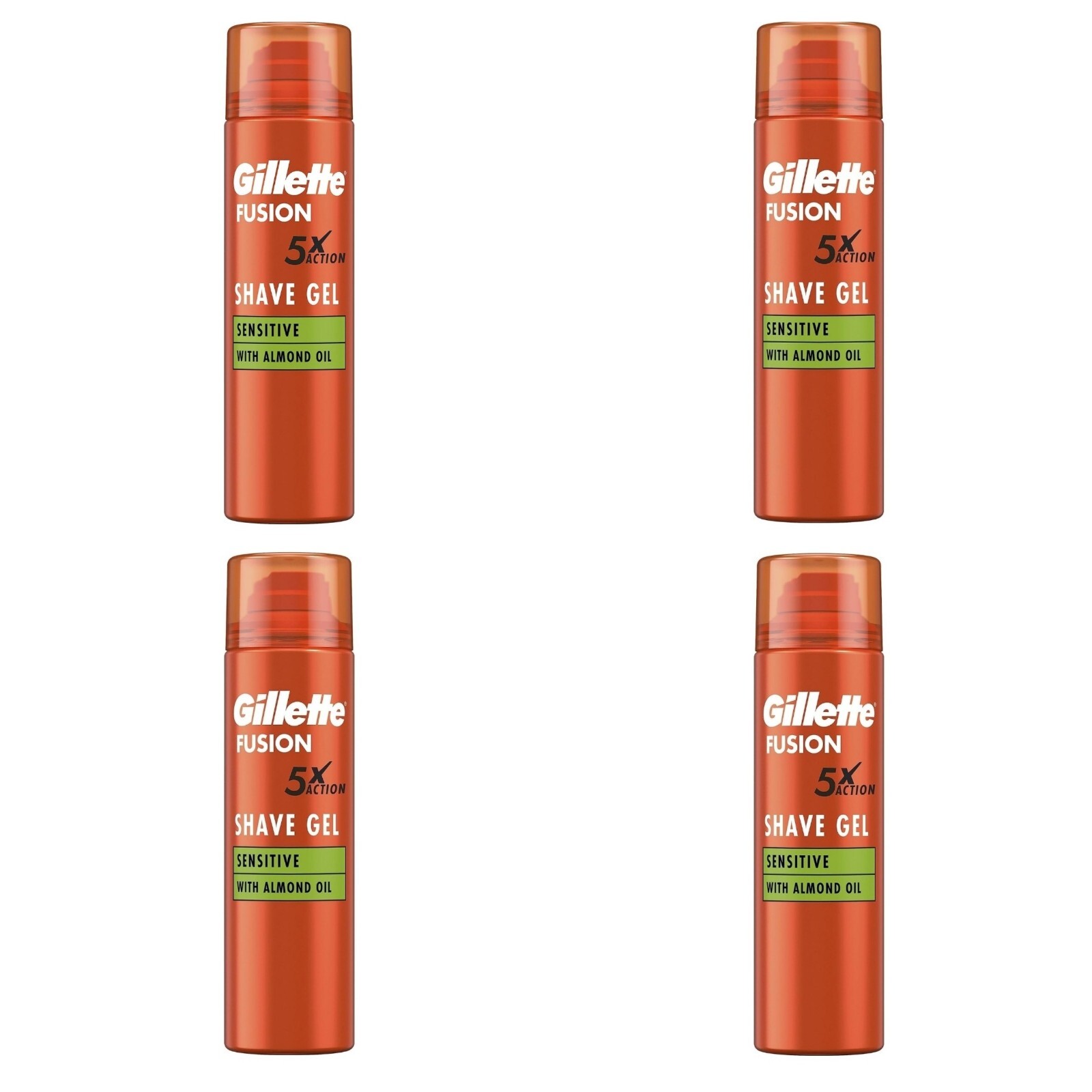 Gillette Fusion5 Ultra Sensitive Men's Shaving Gel - 200 ml x 6 - Image 3