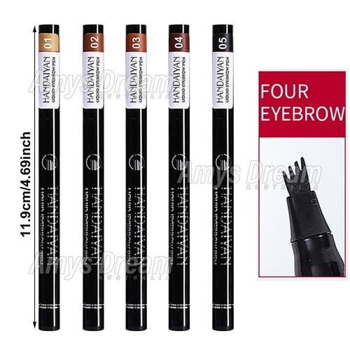 Eyebrow Pencil Liner Ink Liquid Brush Pen Makeup Tattoo Waterproof MEL - Picture 8 of 17