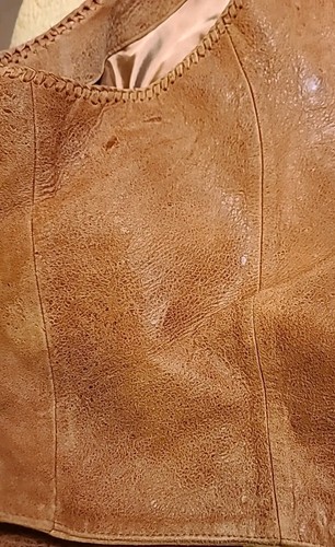 Scully Leather Western Vest SZ 48"Tan Brown Hand Woven Braided Horn Closure VTG - Picture 23 of 23