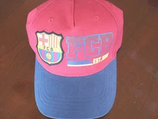 Rhinox~Red w/ Blue FCB~FC BARCELONA Cap / Hat~Soccer Futbol Football~NWT