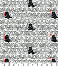 Star Wars Stormtrooper Vader Fabric 1/2 YD 18"X44" 100 Cotton new