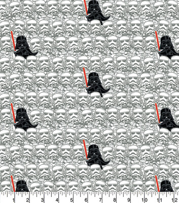 Star Wars Stormtrooper Vader Fabric 1/2 YD 18