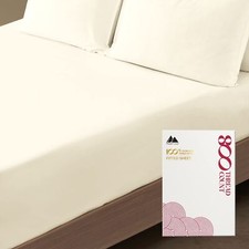 100 Egyptian Cotton Twin Fitted Sheet Only - 800 Thread Count 16" Deep Pocke...