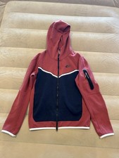 Nike Men  s Small Red Blue Tech Fleece Hoodie Full Zip Jacket