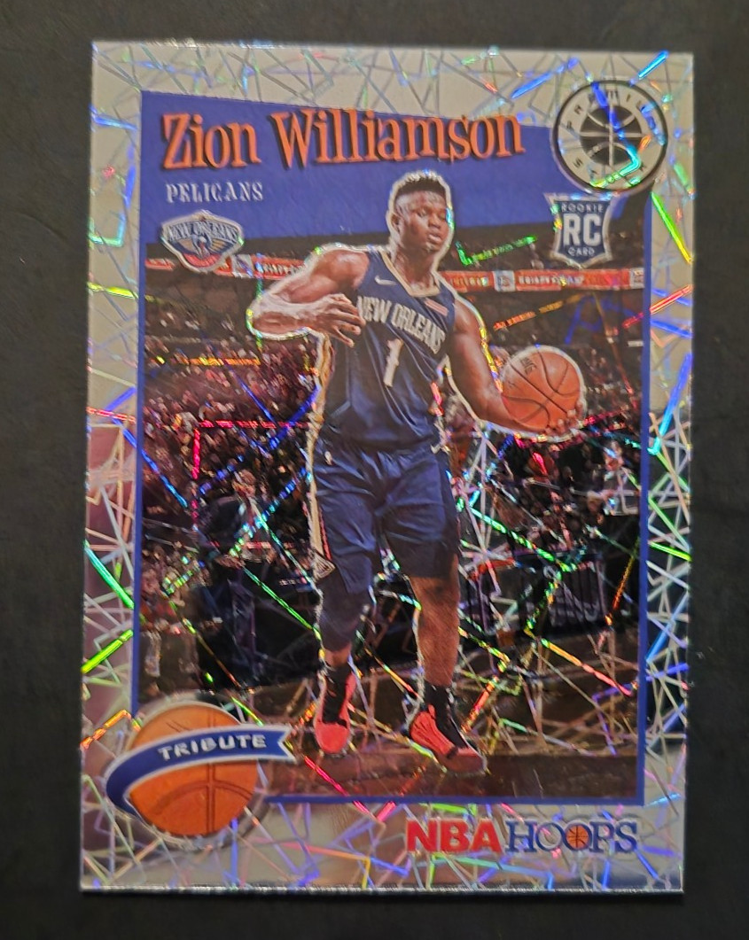 ZION WILLIAMSON  2019-20 ROOKIE ( HOOPS TRIBUTE # 296 SILVER LASER PRIZM