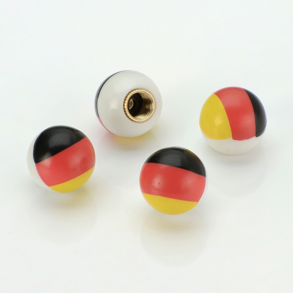 4X Capuchons De Valve De Pneus Set Drapeau Allemand Pour VW
