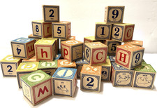 Vintage Uncle Goose Wood Blocks 45 Made in USA Alphabet Numbers Animals 2 Styles