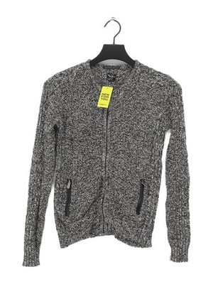 Pepe Jeans Women's Cardigan S Black Cotton with Nylon, Wool Round Neck Cardigan