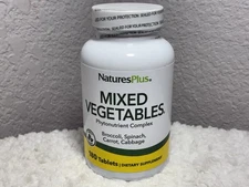 Natures Plus Mixed Vegetables - 1300 mg, 180 Vegetarian Tablets - Powerful Whole