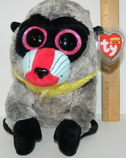 TY wASABI bABOON Beanie Babies Boos 10" New with Mint Tag 2015 sparkle eyes