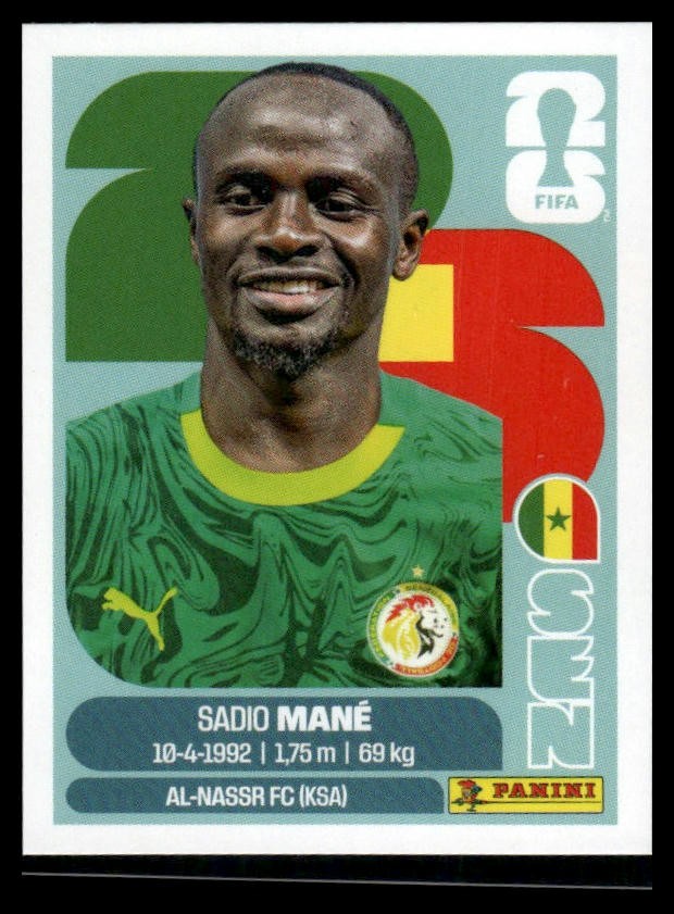 2026 Panini FIFA World Cup Stickers Italy Back Sadio Mane #SEN15 Senegal