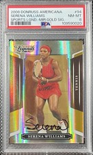 Serena Williams 2008 Donruss Americana Sports Legends Mirror Gold Auto /10 PSA 8