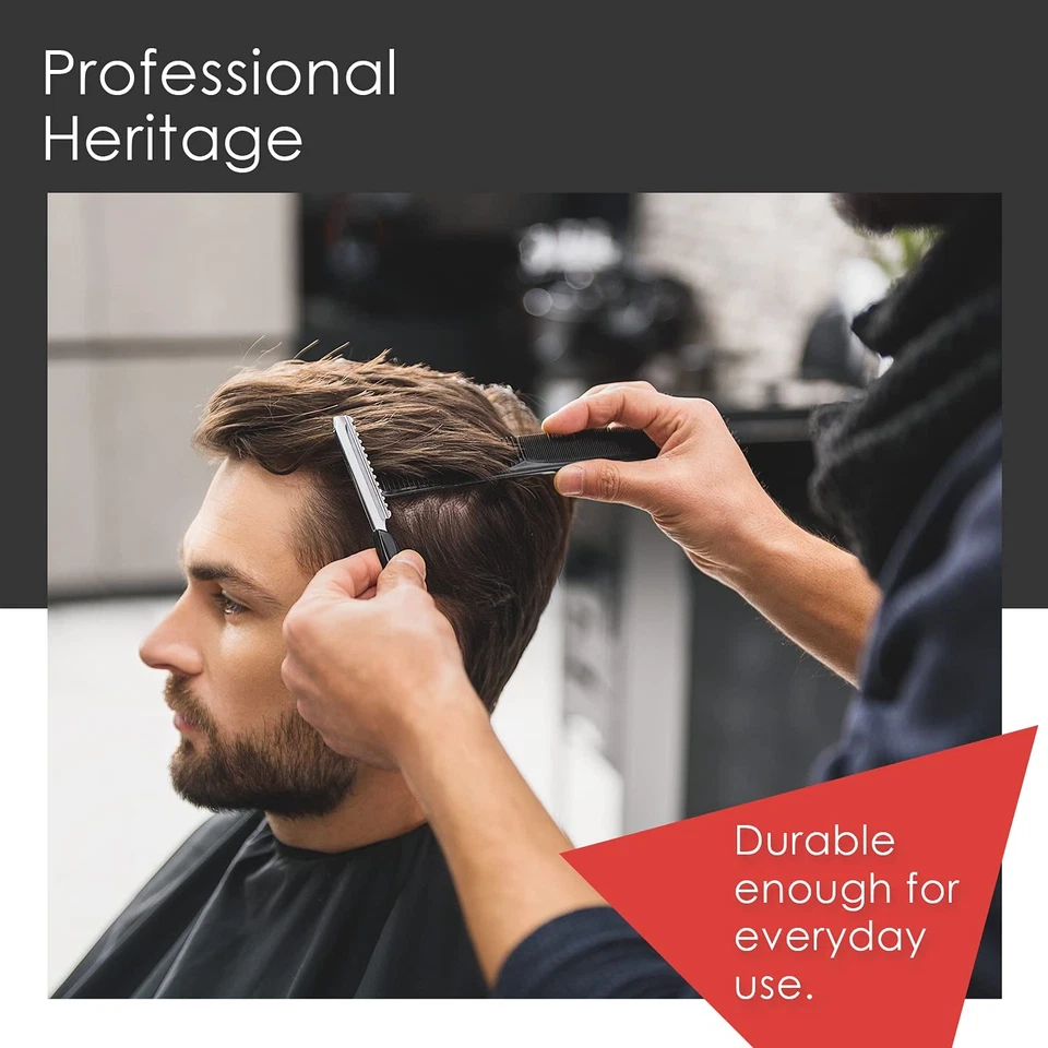 Расческа ACE Pocket Fine Tooth Hair Comb 4,5 дюйма черная идеально подходит для тонких средних волос - Изображение 3 из 4