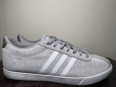 Adidas Neo Courtset Women's Gray Suede Sneakers Sz 11
