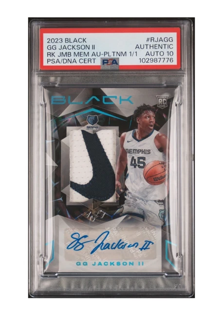 GG Jackson II 2023-24 Panini Black RC Rookie Patch Auto Nike Swoosh Platinum 1/1