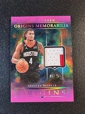Jalen Green 2023-24 Origins Memorabilia Pink /25 Game Worn Patch Houston Rockets