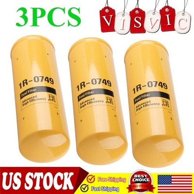3 Pack NEW 1R-0749 FUEL FILTER For CATERPILLAR OE. 1R0749 US STOCK