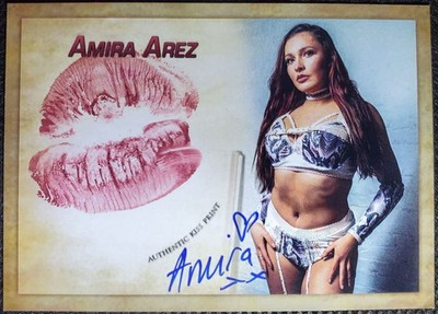 Amira Arez (Blair) Irish Wrestler 2022 Collector Expo Autograph Kiss Card