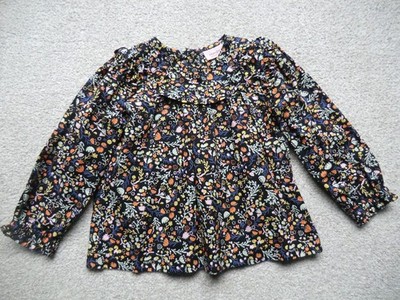 Noa Noa  black floral long sleeved blouse top 12 m Height 80cm