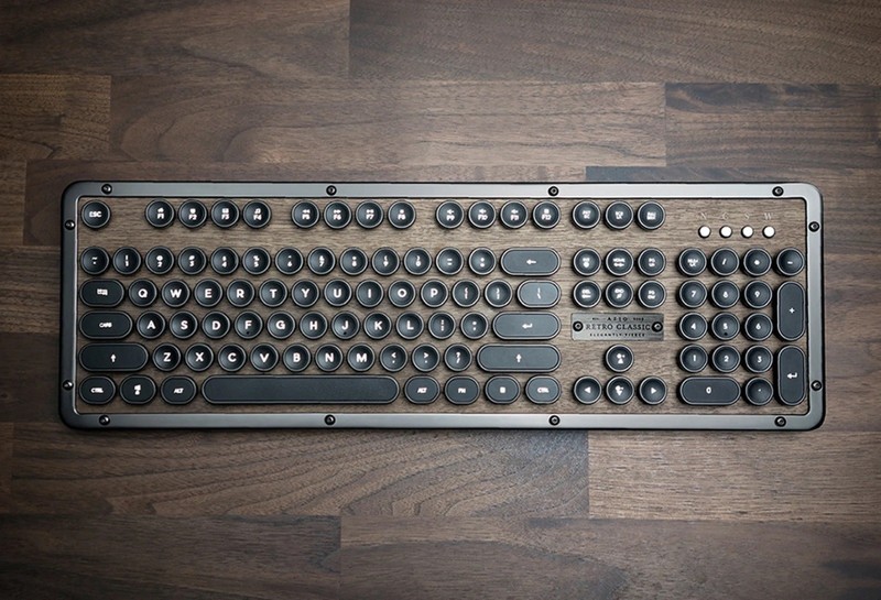 Azio Retro Compact Mechanical Bluetooth Keyboard Classic Backlit