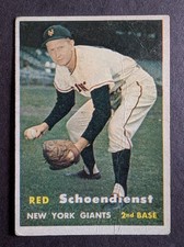 1957 Topps Card #154                 Red Schoendist