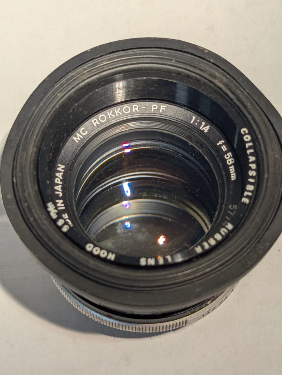 Minolta Rokkor PF 58mm Focal f/1.4 Camera Lenses for sale | eBay