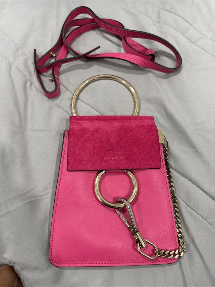 Chloe замши телячьей кожи мини Faye браслет сумка розовый - Изображение 2 из 4