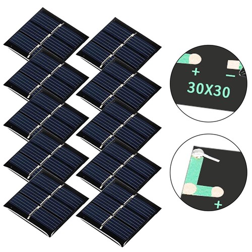 10 Stück Mini Solarpanel Zelle 1,5V 60mA 0,09W 30mm x 30mm für DIY Elektro Projekt - Bild 1 von 19