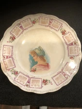 1907 Antique Calendar Plate