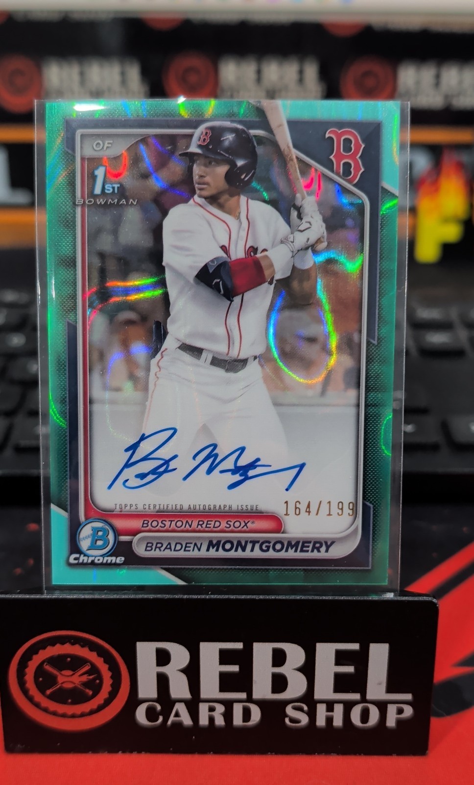 Braden Montgomery Aqua Auto #/199 🔥 2024 Bowman Draft Bowman 1st Chrome Auto
