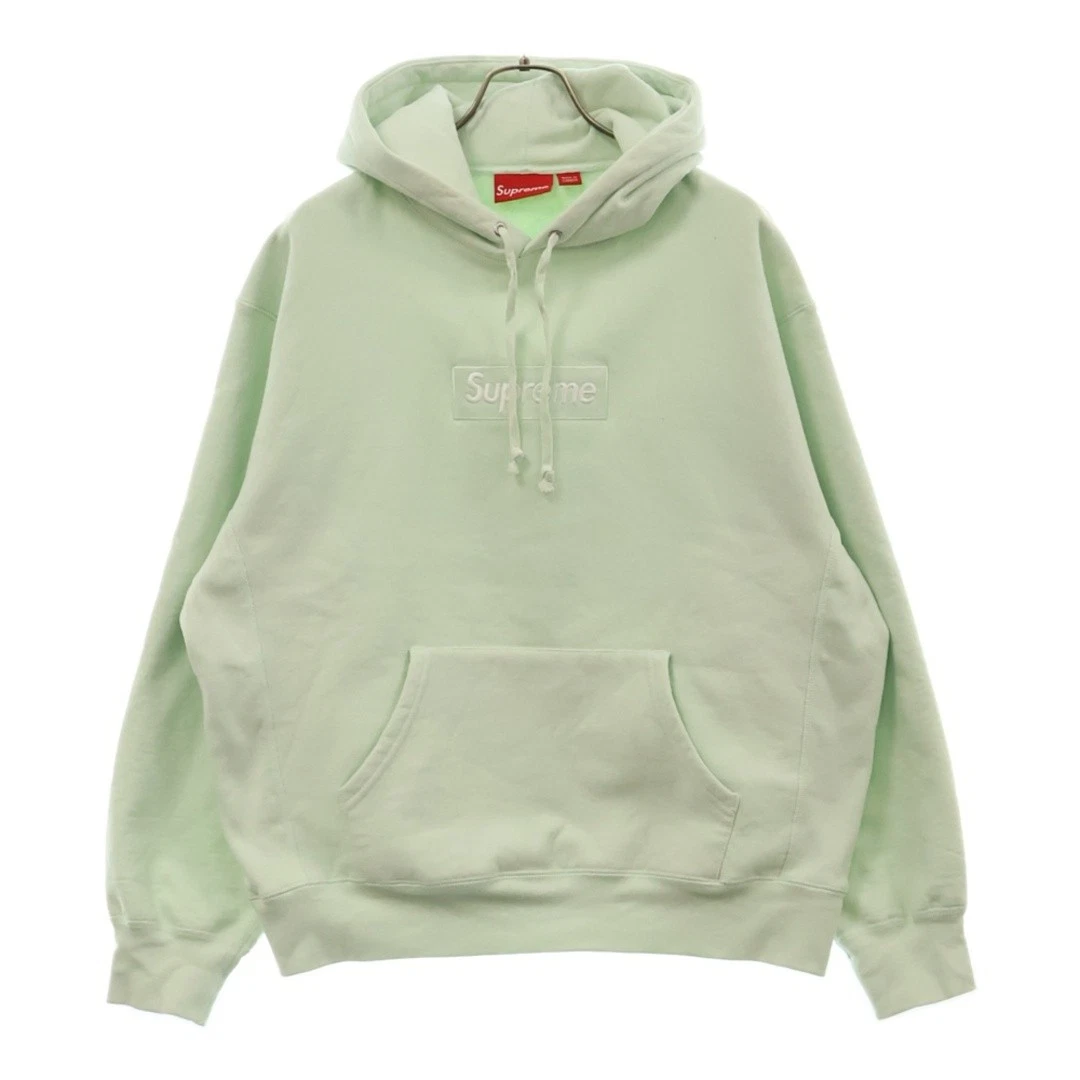Sweat à capuche SUPREME 23AW boîte logo vert clair occasion b8d926c27d33bf12