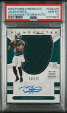 PSA 10 Jalen Hurts 2020 Crown Royale /99 Silhouette AUTO Chronicles RPA Jersey