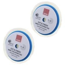 Rupes Wool Buffing Pads 6 Inch Polishing Pads - 2 Pack Rotary Polisher Pads