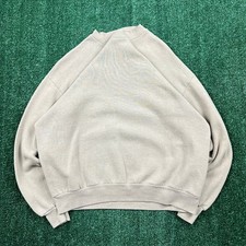 Vintage Jerzees Crewneck Sweatshirt Mens XL Beige Brown USA 50/50 Blank 90s