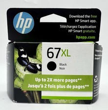 Genuine HP 67XL Black Ink Cartridge Expires April 2026